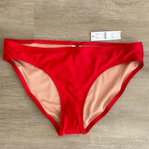 JCrew size medium red bikini bottom